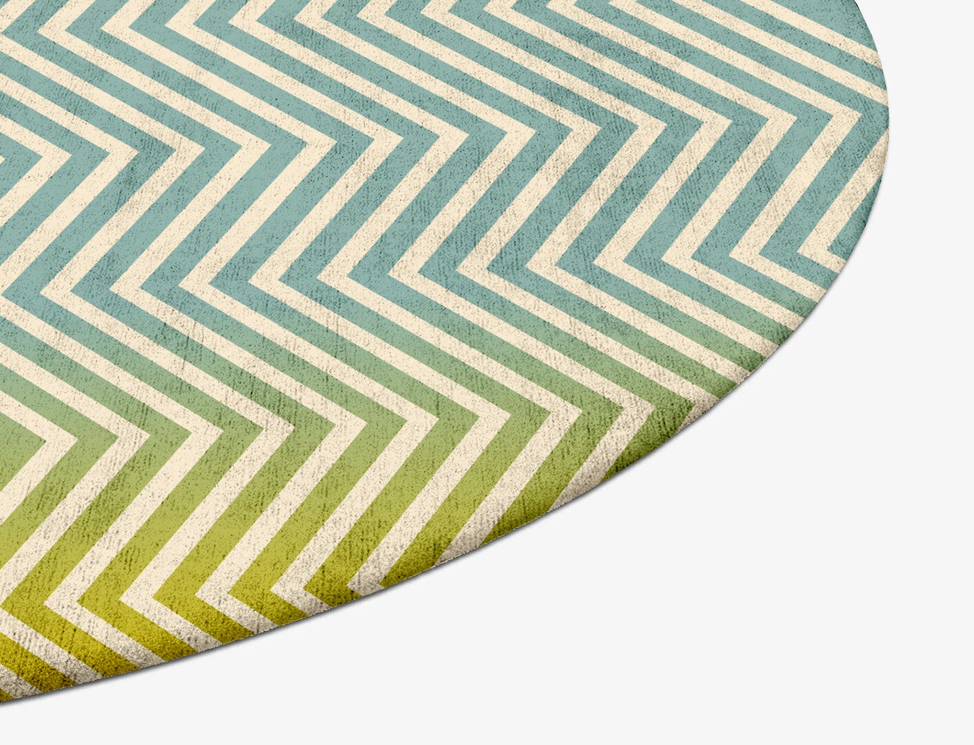 Zigzag Ombre Oval Hand Tufted Bamboo Silk Custom Rug by Rug Artisan