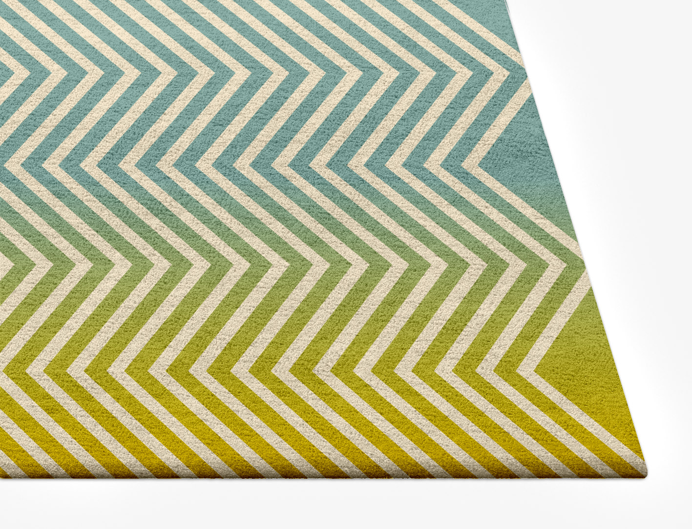Zigzag Ombre Rectangle Hand Tufted Pure Wool Custom Rug by Rug Artisan