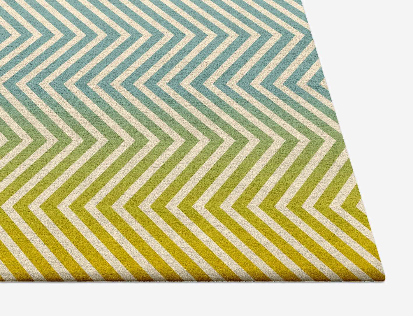 Zigzag Ombre Square Hand Tufted Pure Wool Custom Rug by Rug Artisan