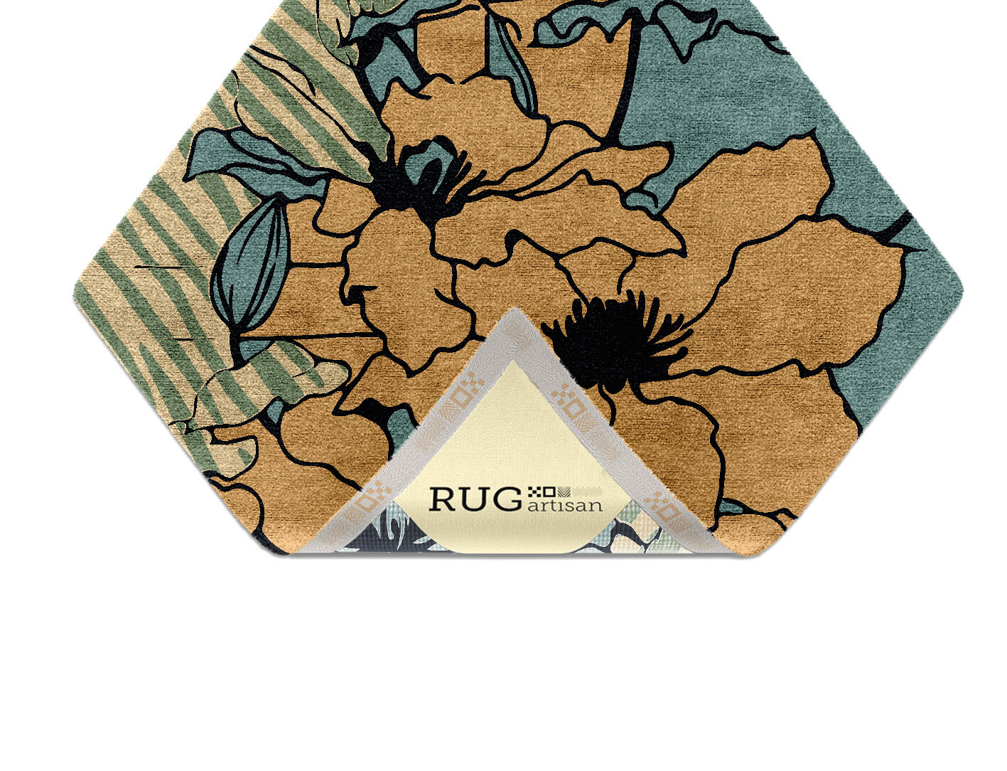 Zinia Field of Flowers Diamond Hand Knotted Bamboo Silk Custom Rug by Rug Artisan