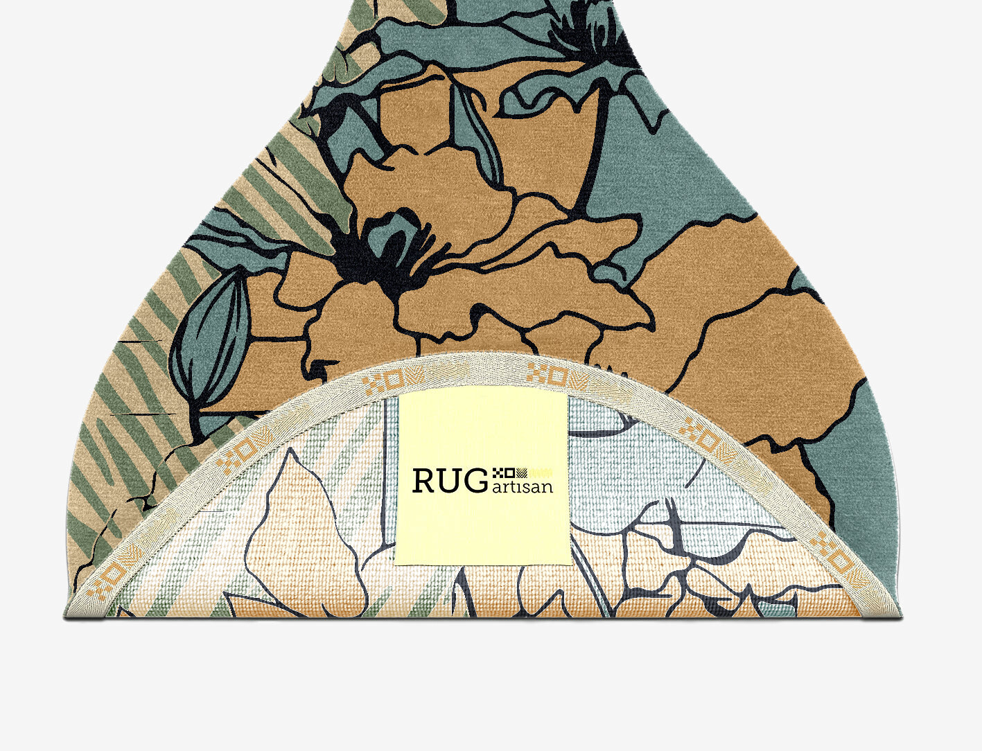 Zinia Field of Flowers Drop Hand Knotted Tibetan Wool Custom Rug by Rug Artisan