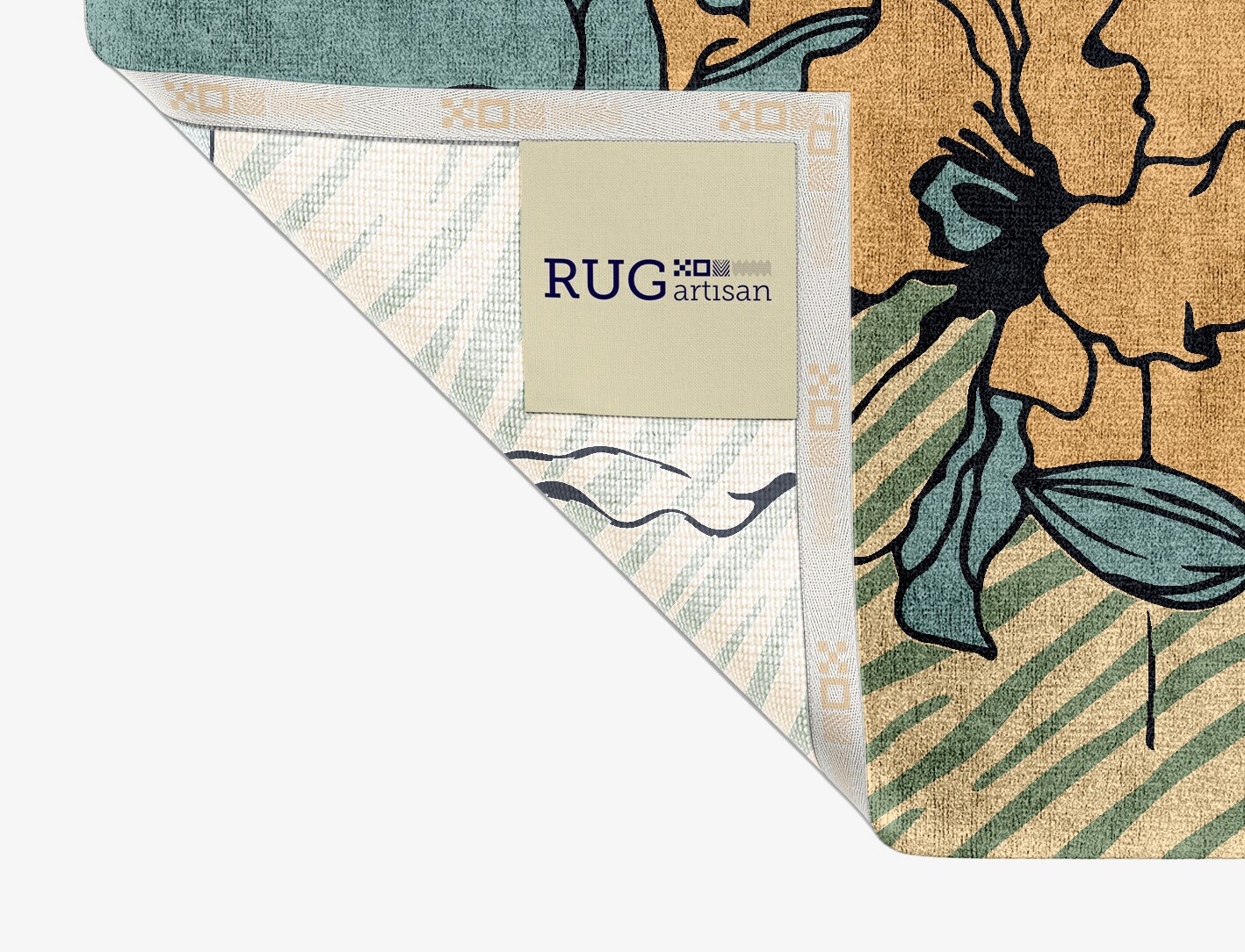 Zinia Field of Flowers Rectangle Hand Knotted Bamboo Silk Custom Rug by Rug Artisan