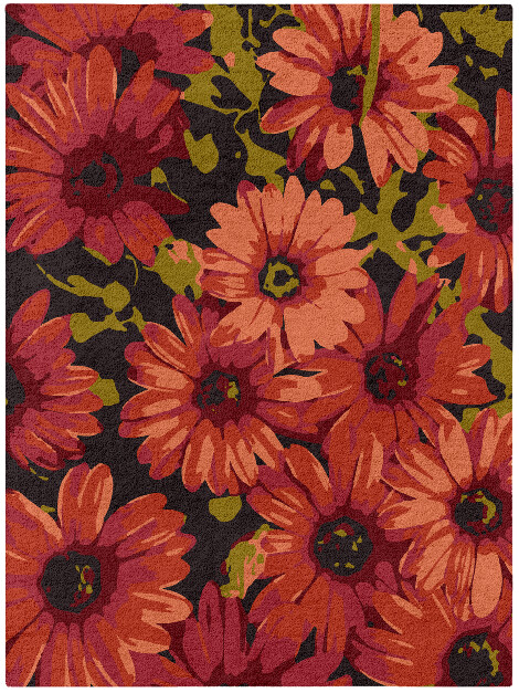 Zinnia Floral Rectangle Hand Tufted Pure Wool Custom Rug by Rug Artisan