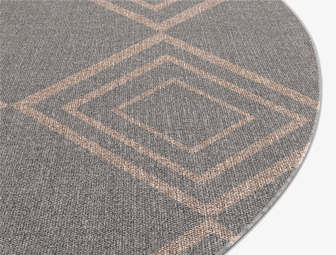 Zircon Minimalist Round Flatweave New Zealand Wool Custom Rug by Rug Artisan