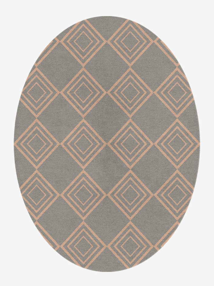 Zircon Minimalist Oval Hand Knotted Tibetan Wool Custom Rug by Rug Artisan