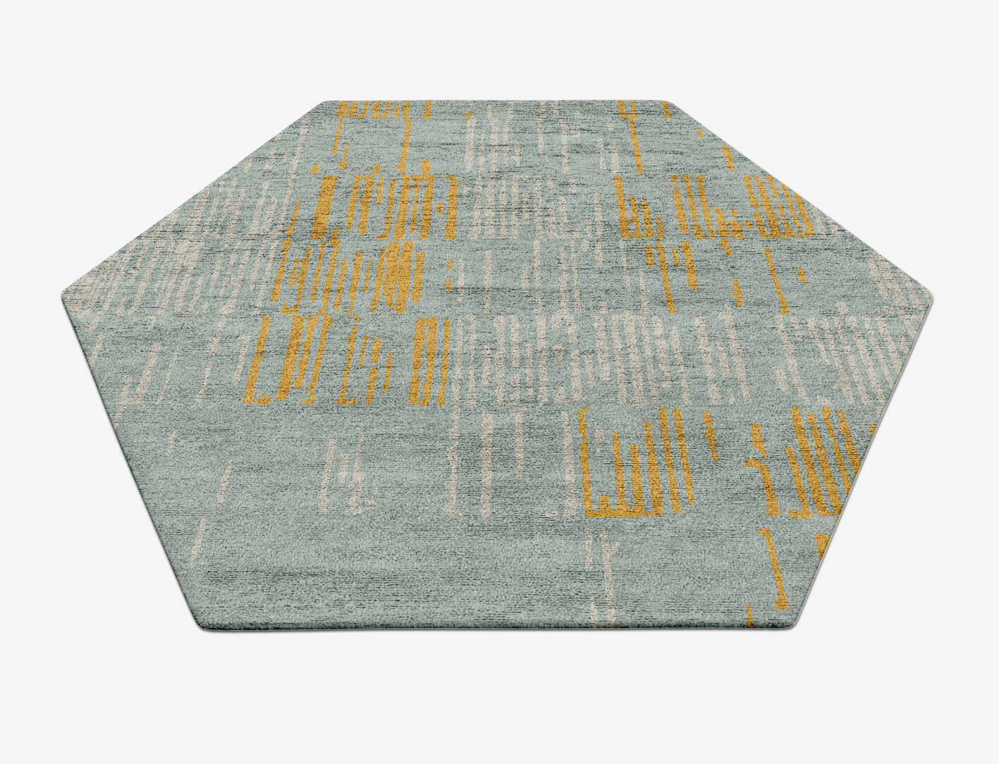 Zorina  Hexagon Hand Tufted Bamboo Silk Custom Rug by Rug Artisan